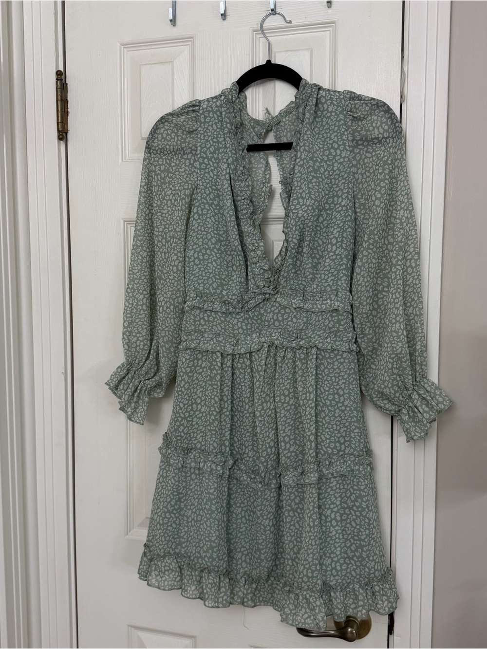 Green Floral Mini Dress
